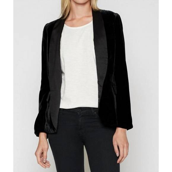 JOIE Jackets & Blazers - NEW JOIE mehira velvet jacket in caviar